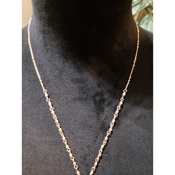 Womens Yellow Gold Ruby Infinity Station Lariat Y Drop Pink Stone Necklace - Picture 6 of 6